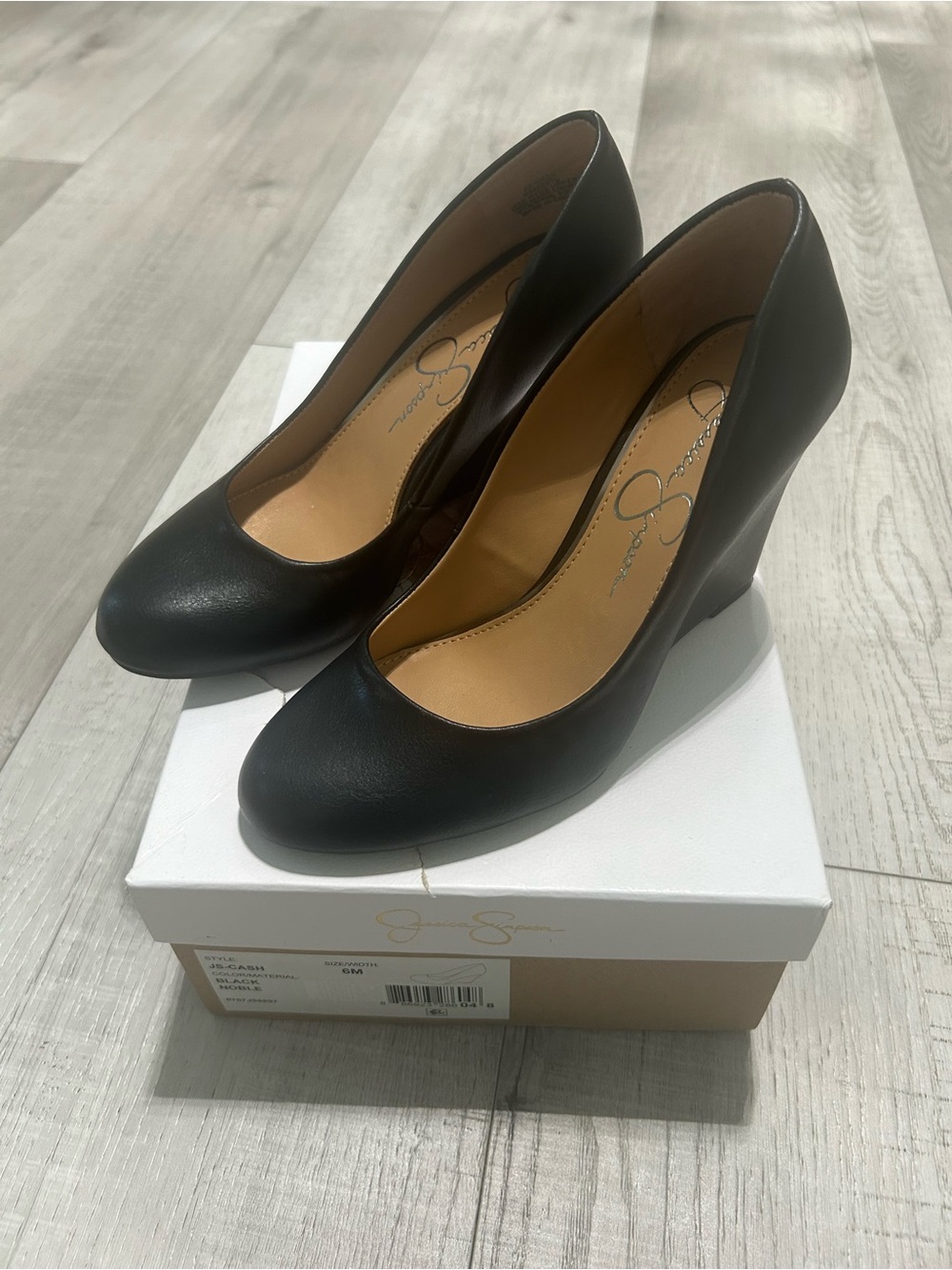 Jessica Simpson Black Wedge Pumps